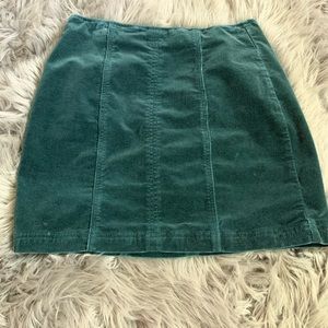 Forest green corduroy skirt